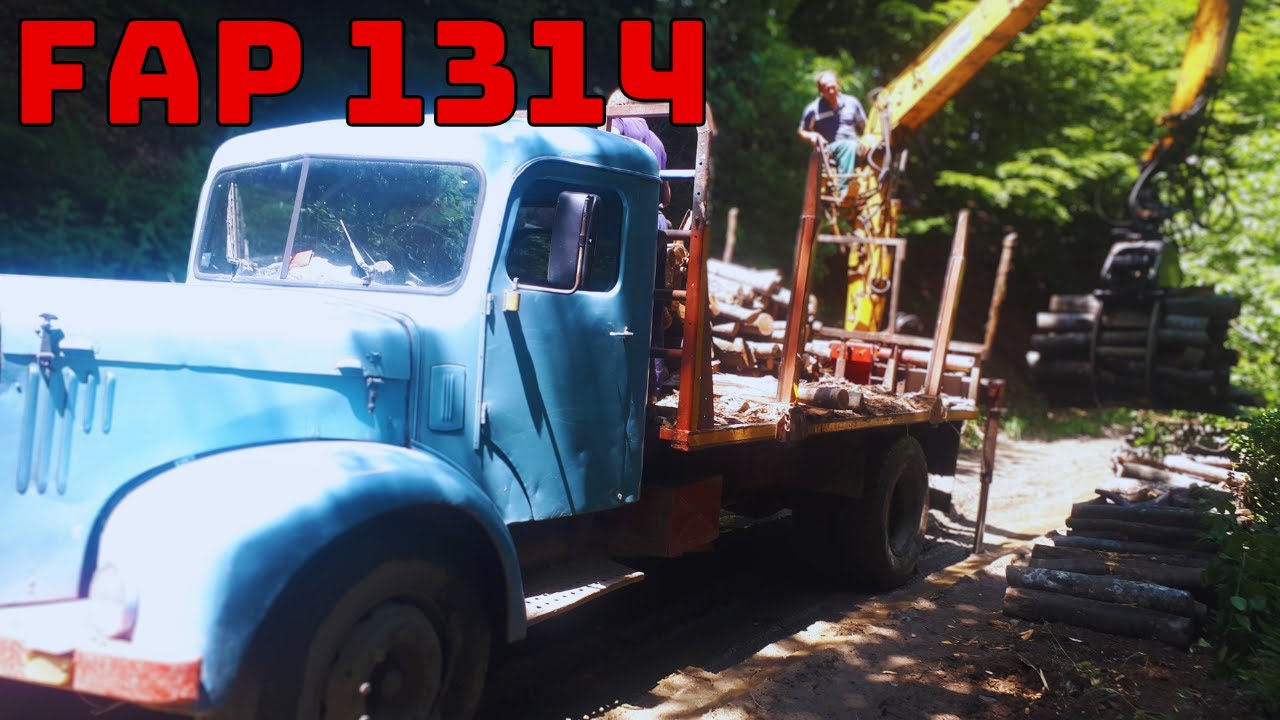 FAP ŠTICAR 1314 i MAN 19464 idu po blatu po drva // Snimak iz perspektive vozača.