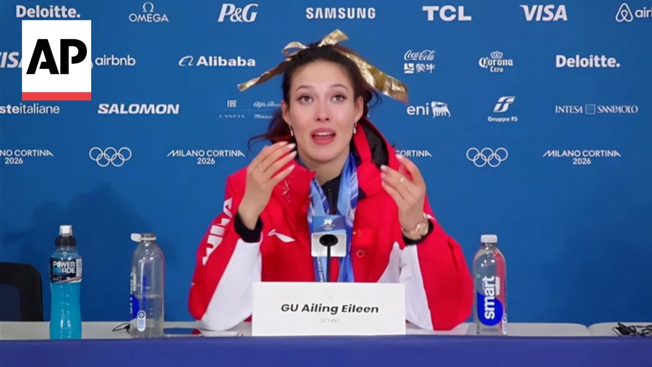 Eileen Gu in tears after being told her grandmother died after winning gold