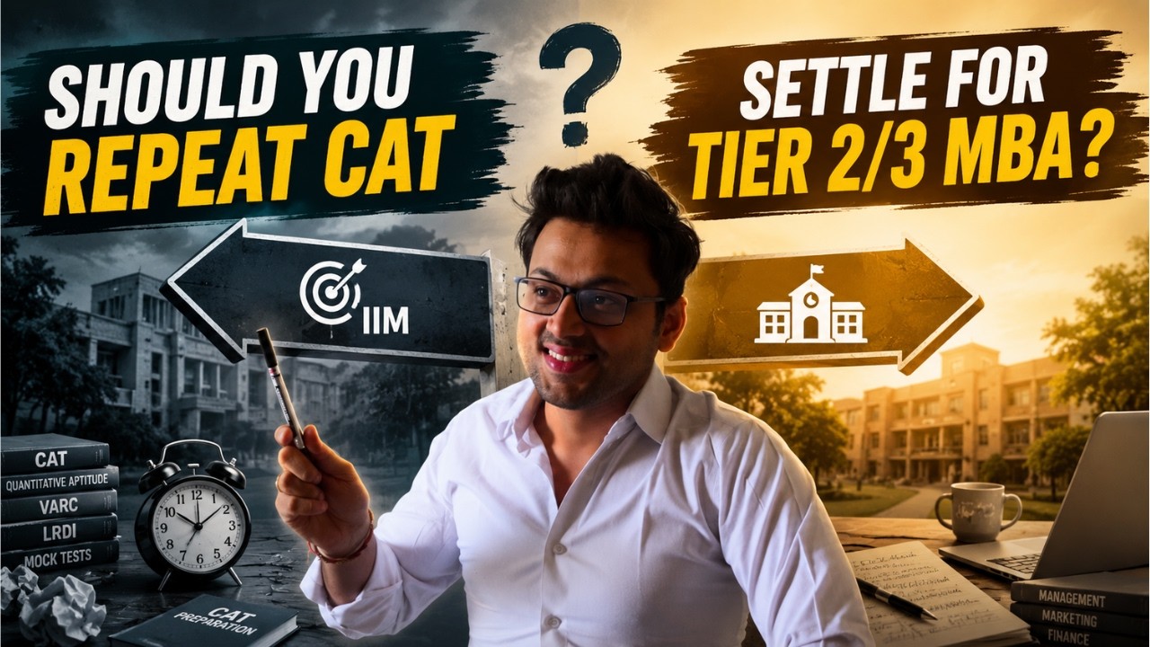 Repeat CAT or Join Tier 2/3 MBA? The Brutal Truth No One Tells You | MBA Litmus | Sudhanshu Sir