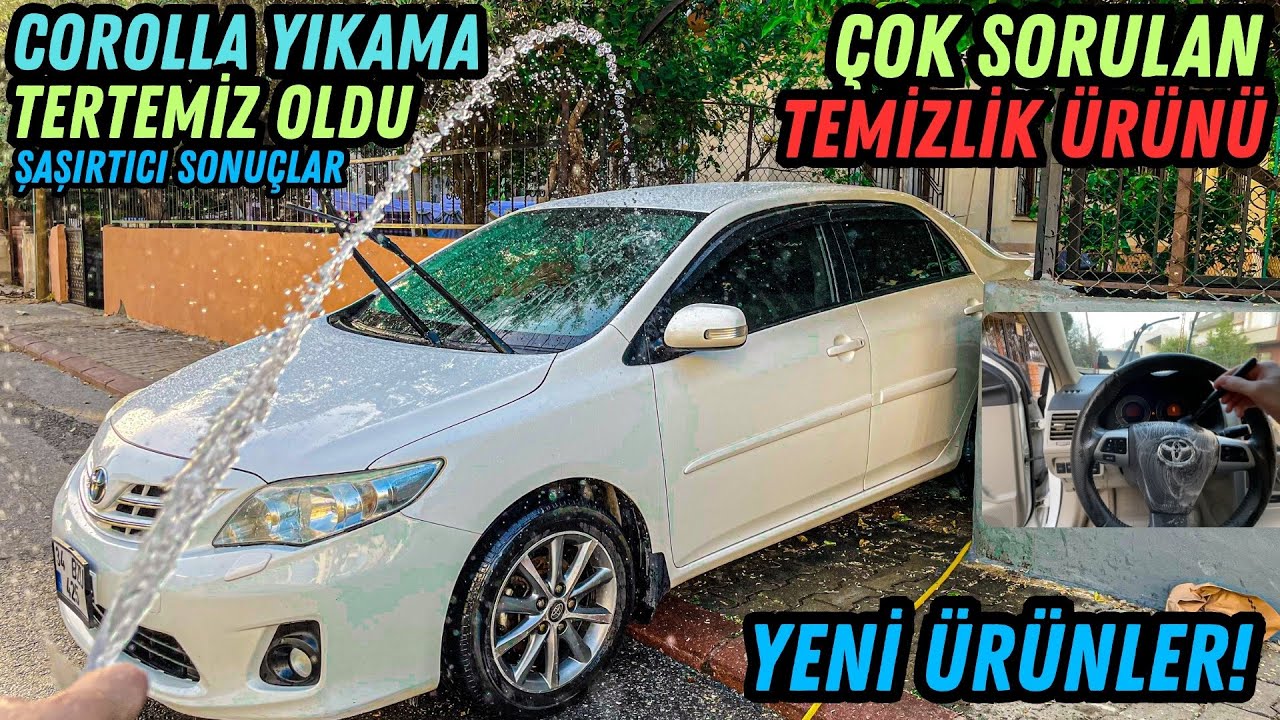 YENİ YIKAMA ÜRÜNLERİMİZ NASIL | COROLLAYI BAHÇEDE YIKADIM | ARABA YIKAMA VLOG | ÜRÜNLER SİZCE NASIL