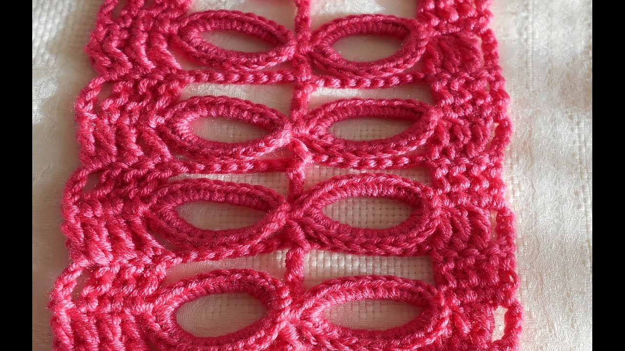 como hacer Punto fantasía aros y/o hojas en crochet fácil y rápido paso a paso, crochet viral