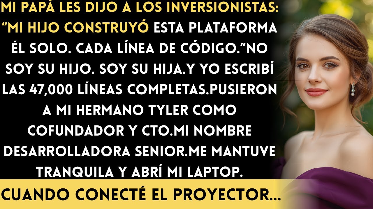 Mi papá les dijo a los inversionistas: Mi hijo construyó esta empresa solo…pero soy su HIJA...