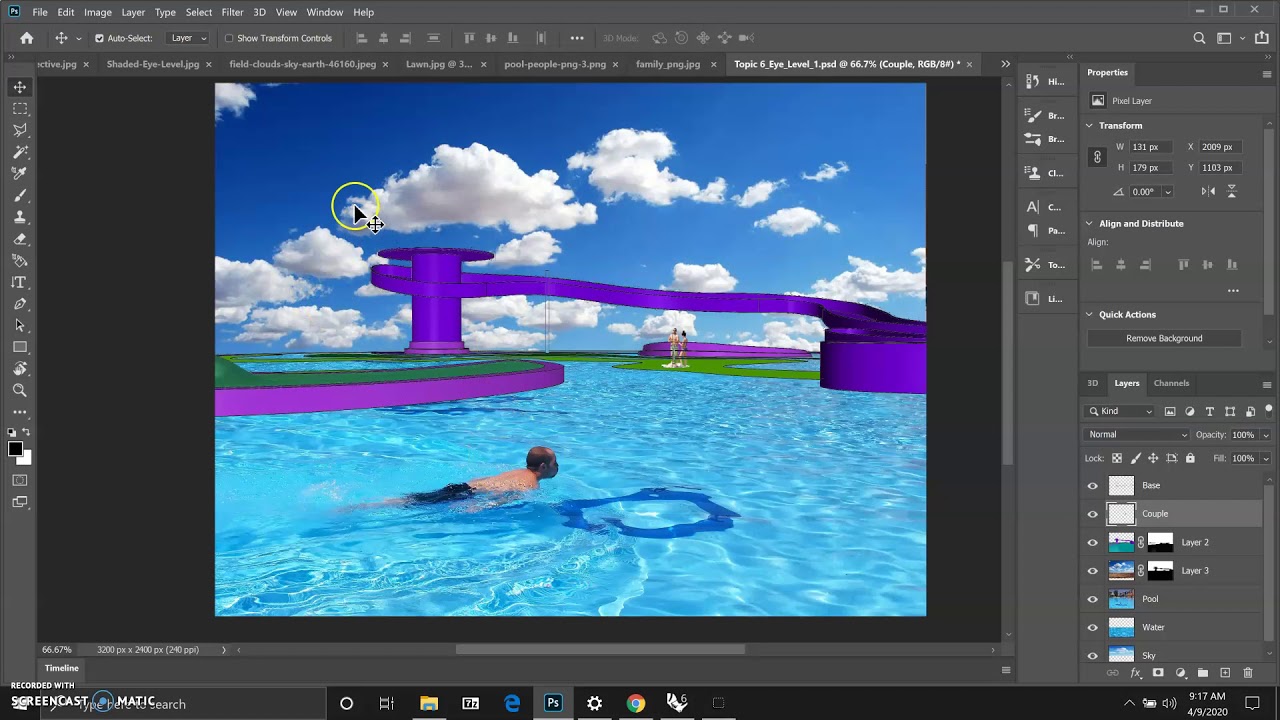 Topic 6: Inserting People and Trees in Photoshop using Tree Filter and Transform Commands