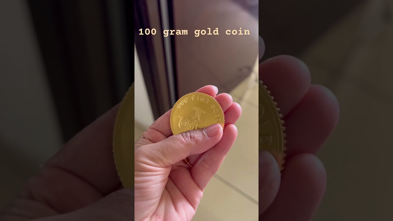 Tanishq 24 Carat 100 Gram Gold Coin #tanishq #goldcoin #gold #24carat
