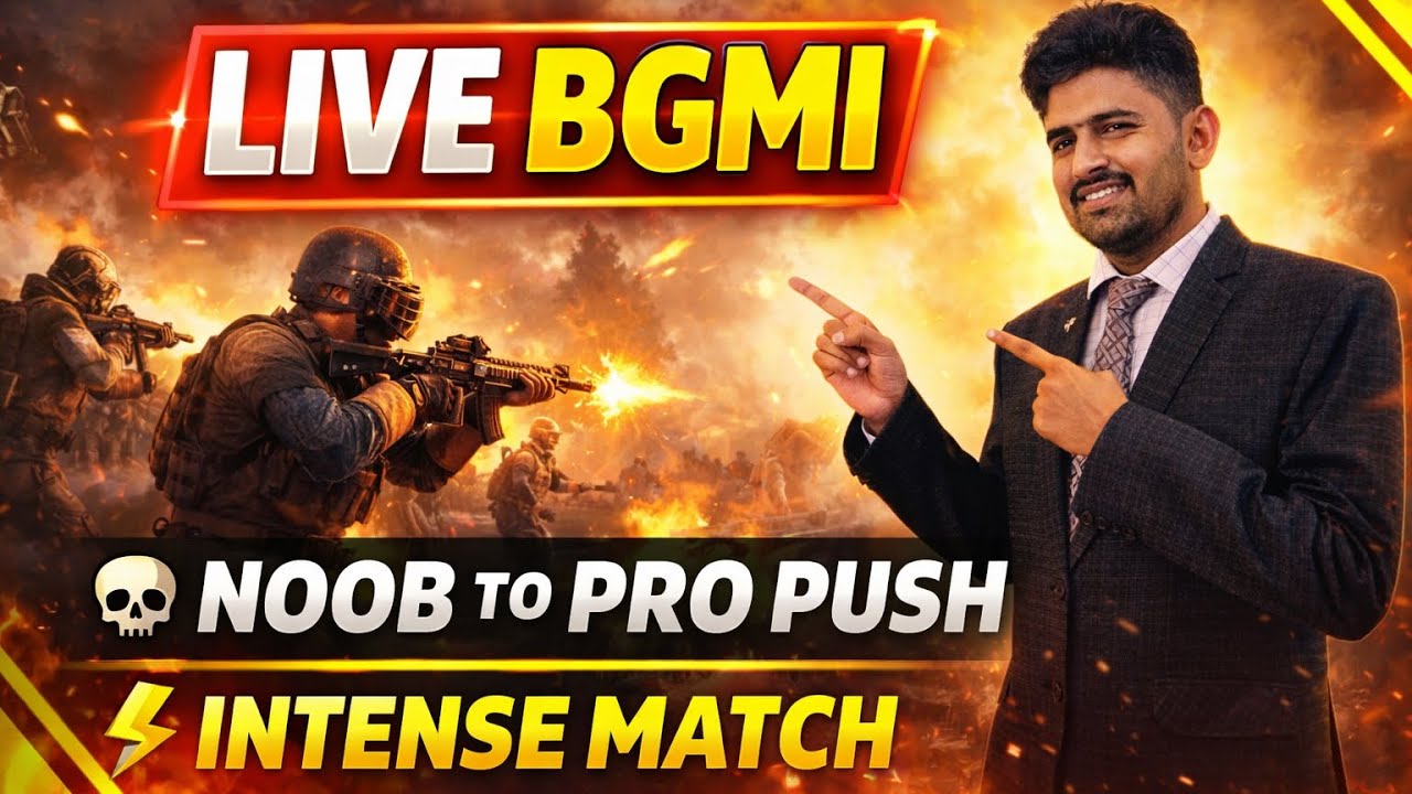 BGMI LIVE 🔴 New Noob Player Tryhard Gameplay 😱
