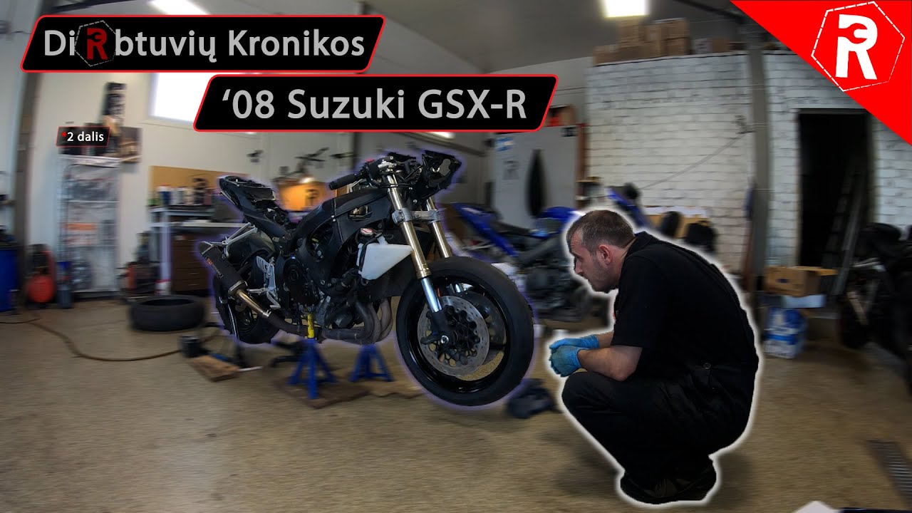 Suzuki GSXR remontas - *guoliai *amortizatoriai *voztuvu tarpai **2