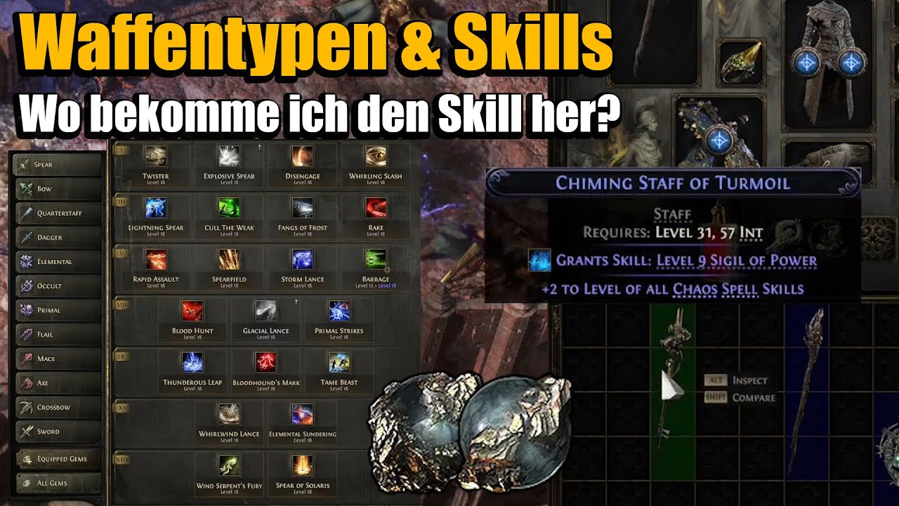 PoE 2 Basics | Waffentypen & Skills