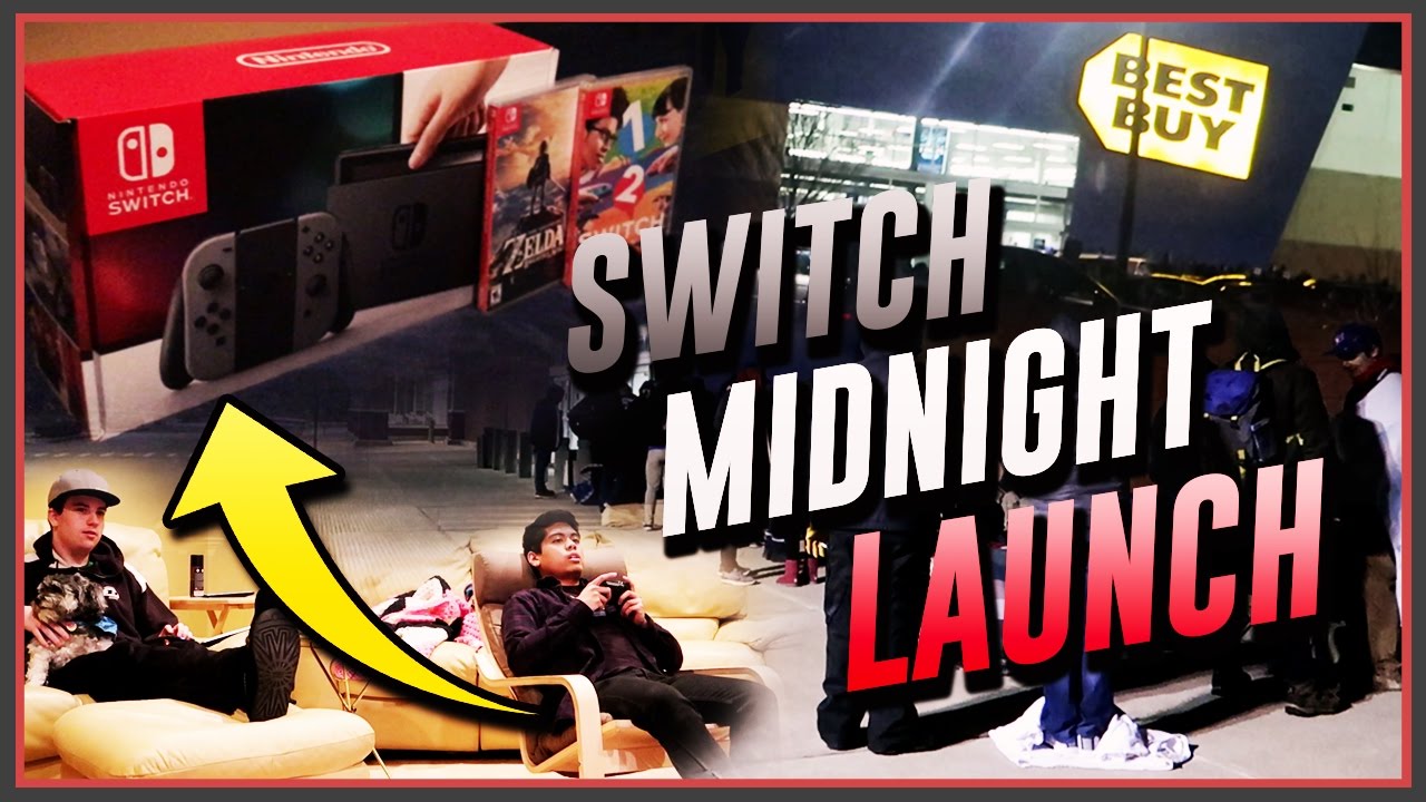 Nintendo Switch MIDNIGHT LAUNCH at Best Buy w/ Zelda Breath of the Wild, 1-2 Switch + MORE UNBOXING!