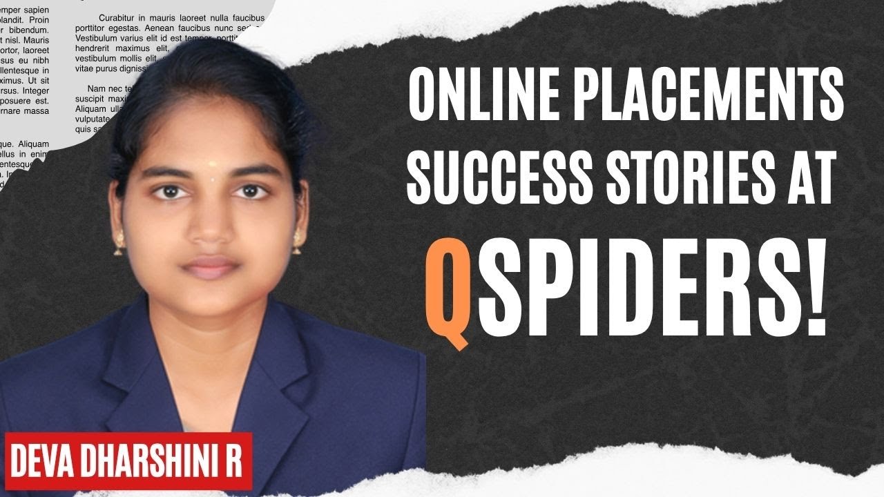 🎓 QSpiders Online Placement Success | Deva Dharshini R | Python Testing | 2024 Passout