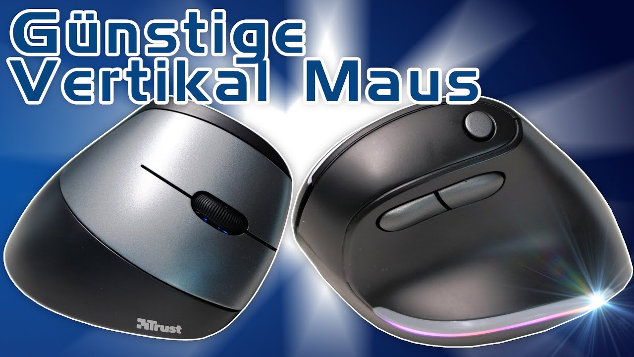Ergonomische Computer- Maus mit LED Licht - Trust Bayo Vertikal Maus