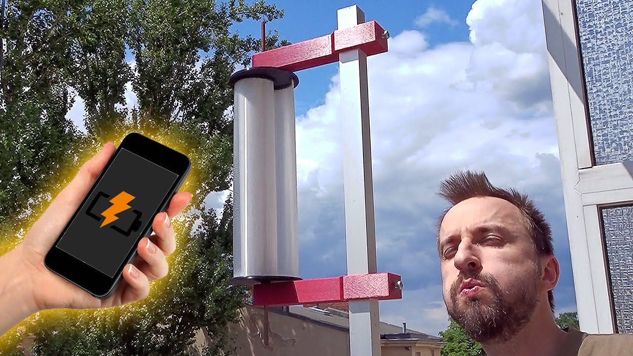 Can This Tiny Vertical Windturbine Charge My Phone? Savonius Rotor Build