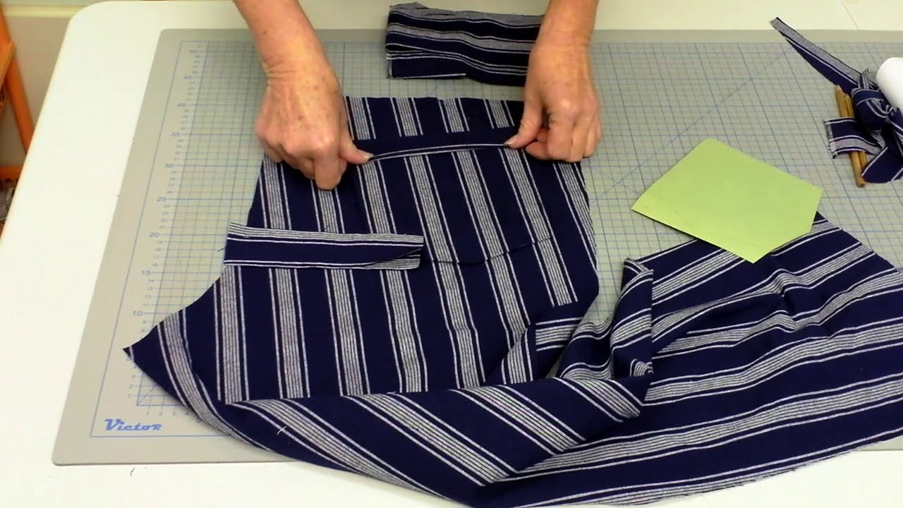 Gesäßtasche mit Streifenmuster Zuschneiden & Nähen - Lilo Siegel