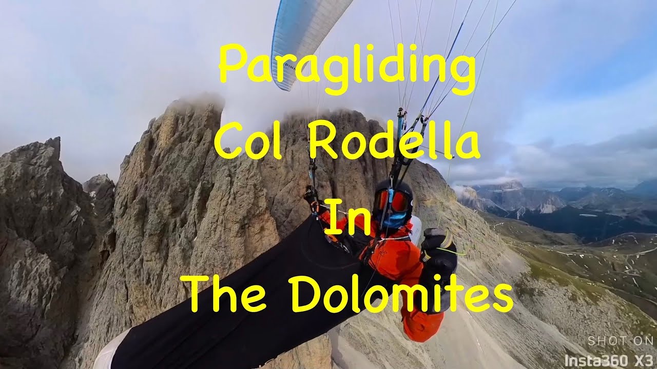 Paragliding Col Rodella in the Dolomites on my Ozone Alpina 4 #insta360 #alpineadventure