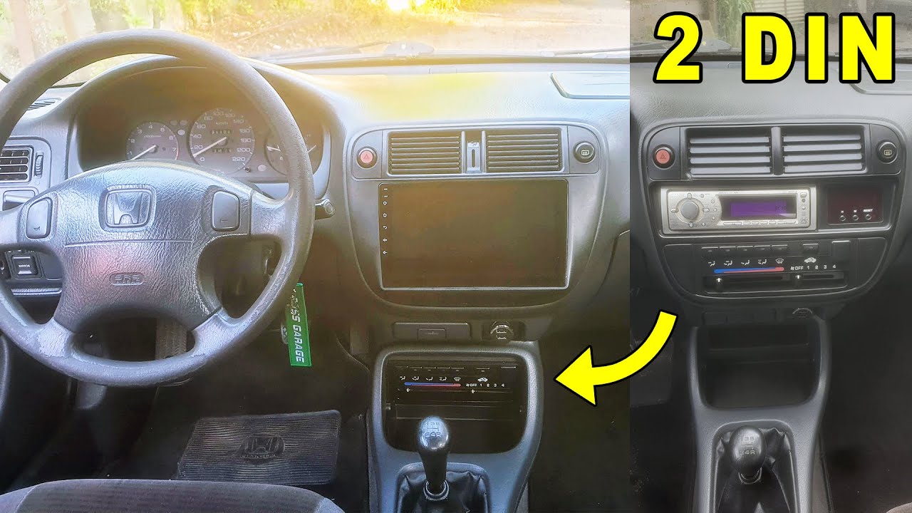 Conversão para rádio 2 DIN no Honda Civic EJ / EK