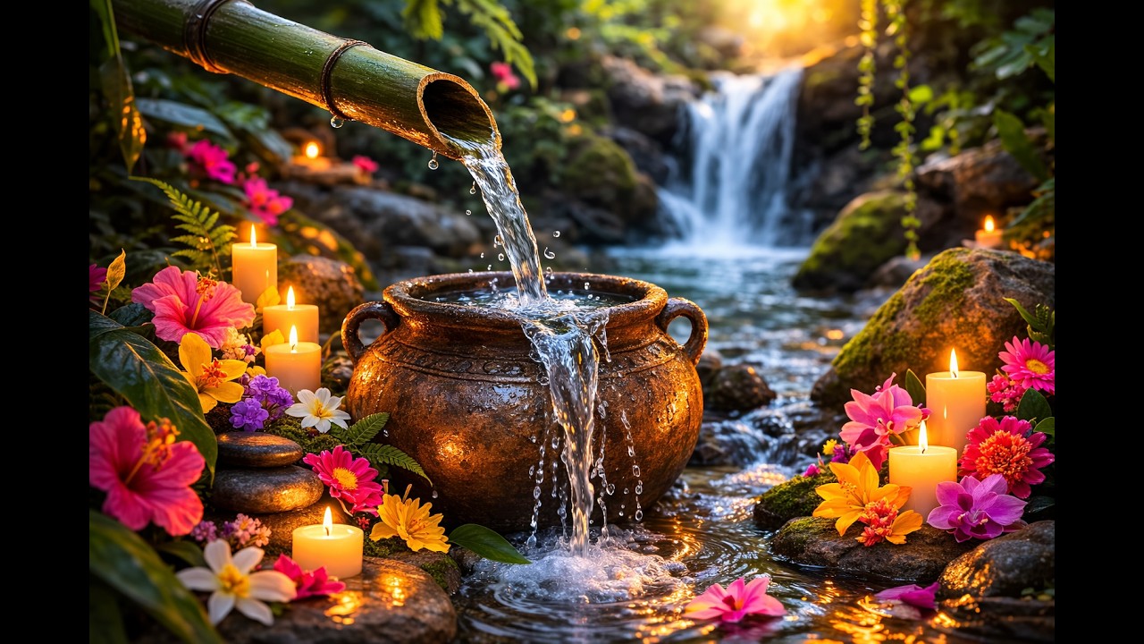 PODEROSA MÚSICA DE PIANO CALMANTE + SONIDOS DE AGUA 🌿  Melodías  para Dormir Rápido, Reducir Estrés