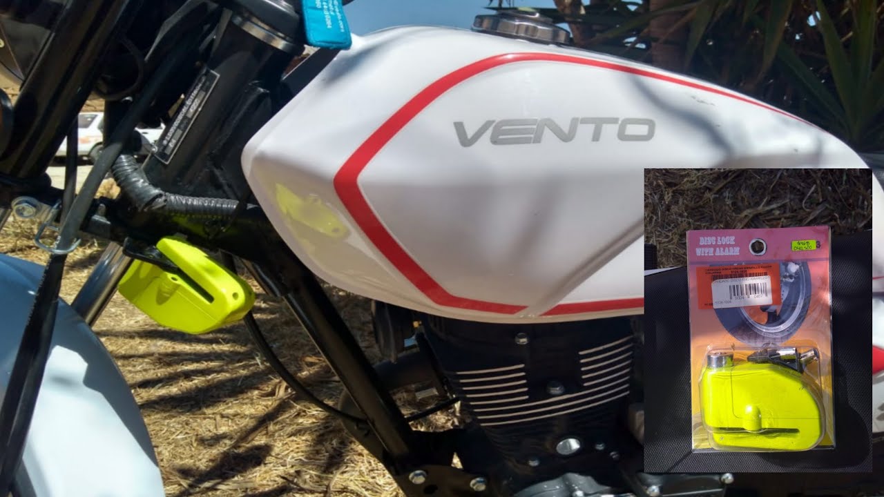 Candado Con Alarma Para Moto 🔐 Candado Con Alarma Para Frenos De Tambor 😱 VENTO XPRESS 170 🔥MOTOVLOG