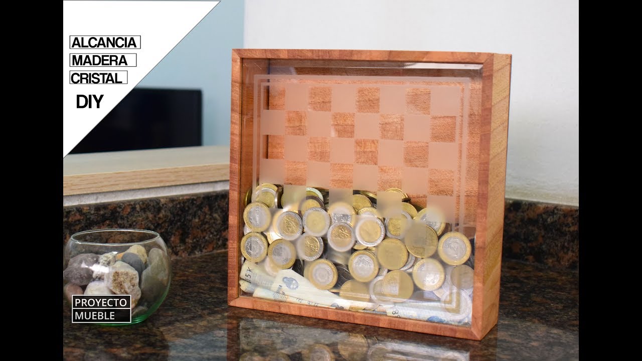 DIY Alcancía de Madera y Cristal ( Wood Coin Box)