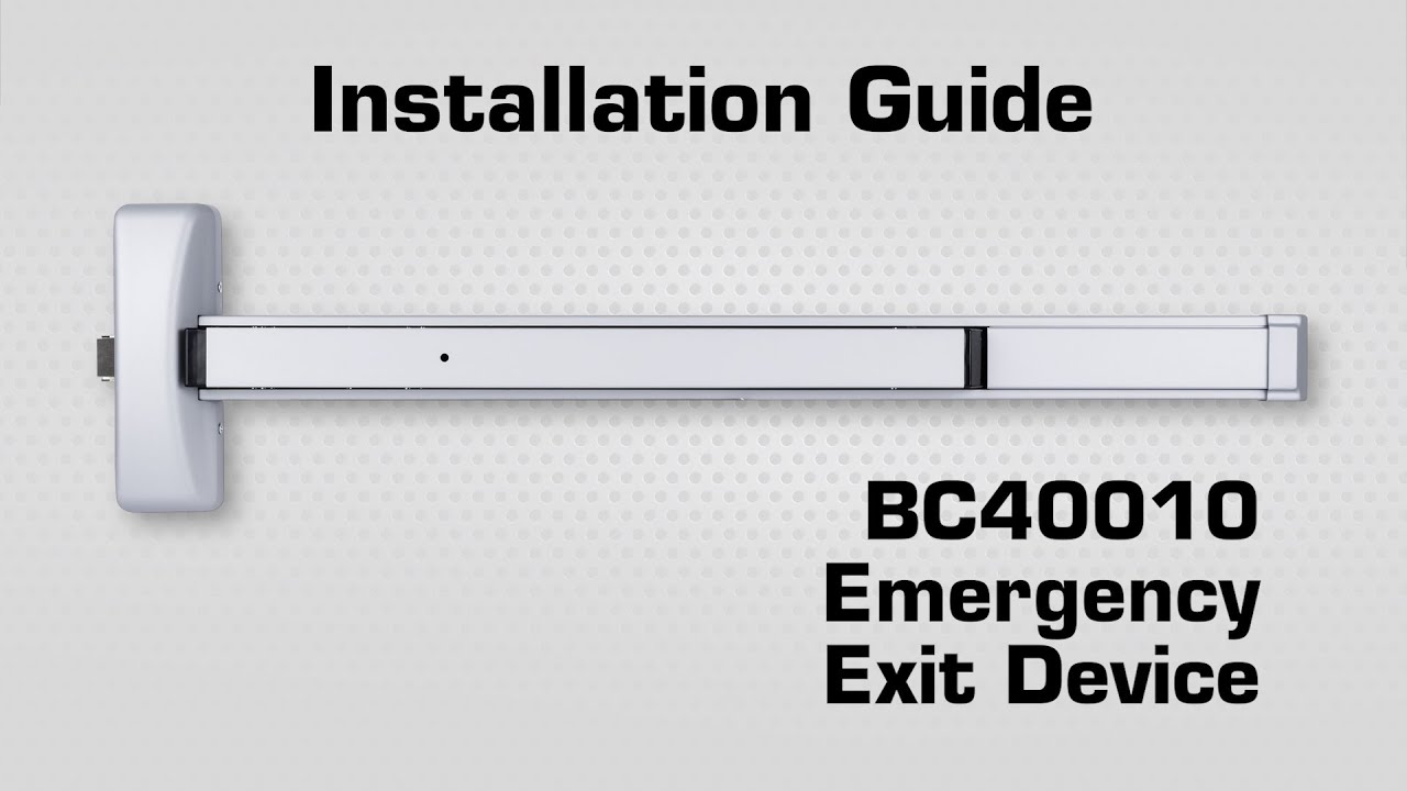 Brinks Commercial Push Bar - Rim/Panic Exit Device Installation Video (BC40010 and BC41015)