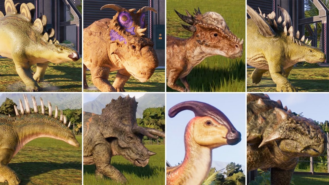 ALL 46 HERBIVORE DINOSAURS - Jurassic World Evolution 2