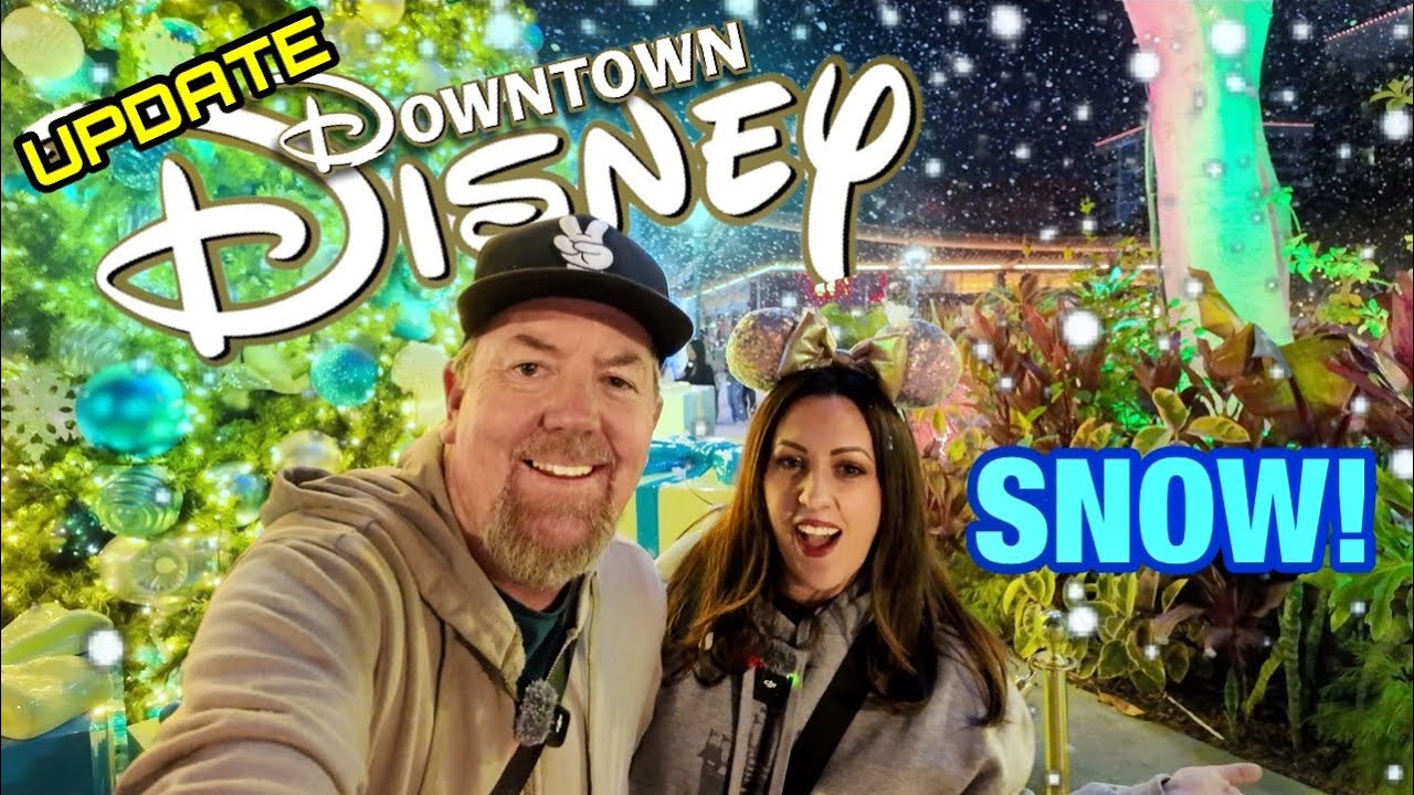DOWNTOWN DISNEY UPDATE! HOLIDAY SNOW!! + New D-Lander Store, Disneyland Hotel and MORE!