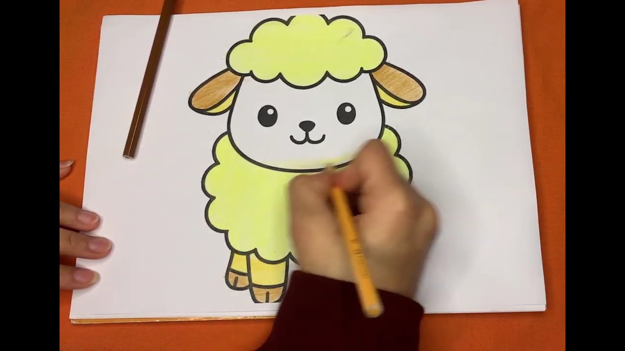 Baaa Baa ! 🐑 Hi friends ! 😍 , Let’s together , colour this adorable little sheep 🐑😍 