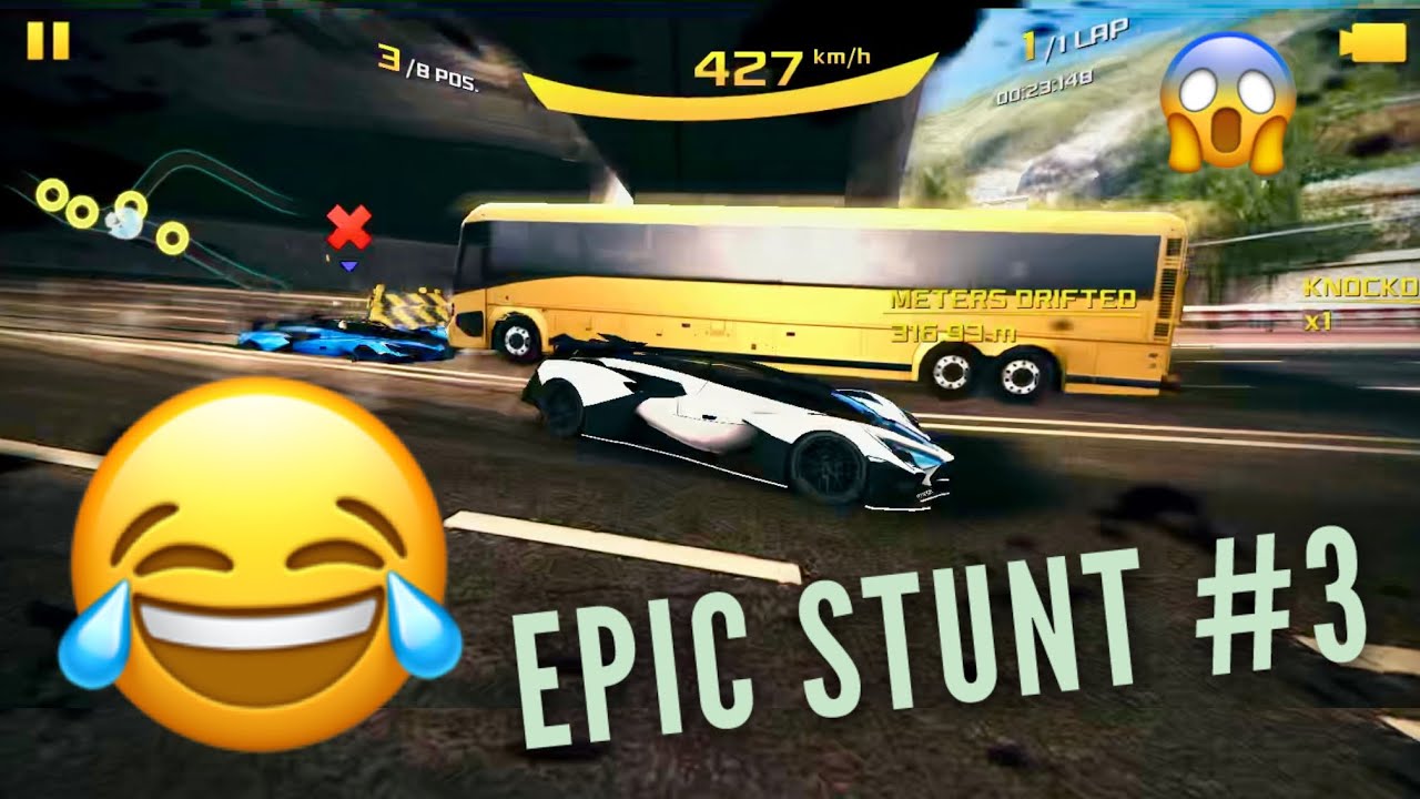 ASPHALT 8 EPIC STUNT #3 (Asphalt 8 Funny Moments)
