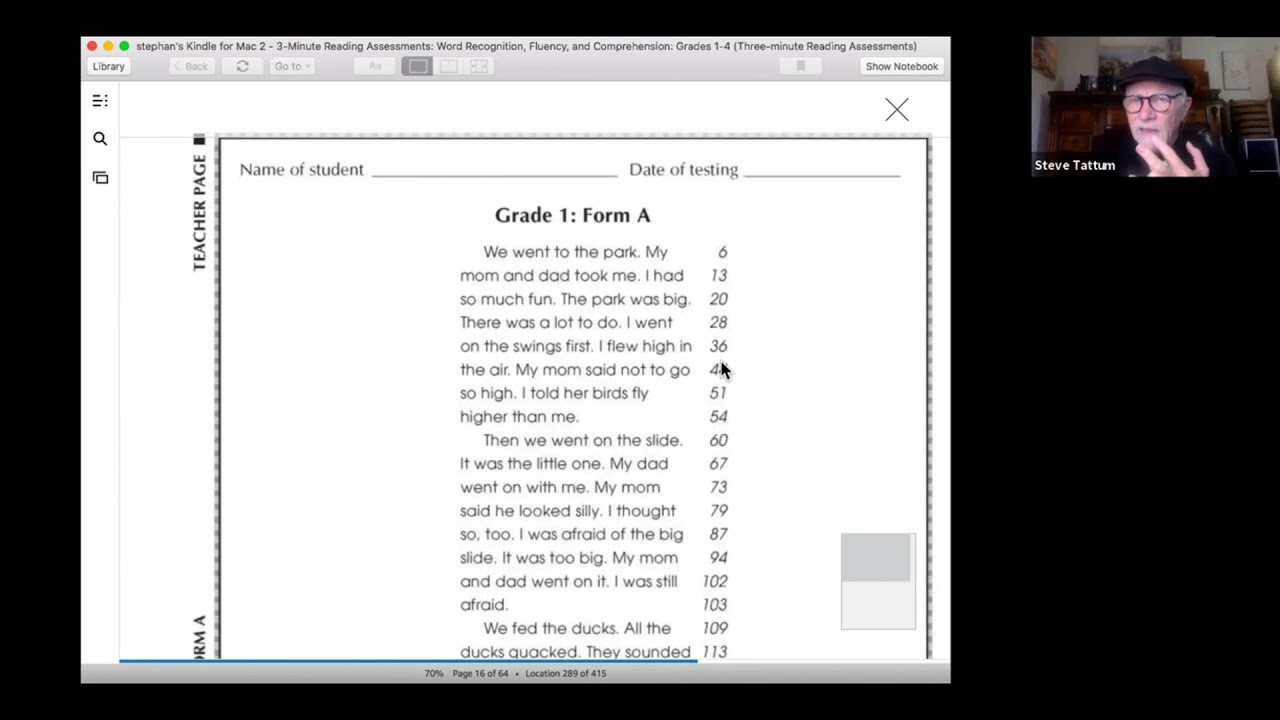 Scholastic 3 Minute Reading Test