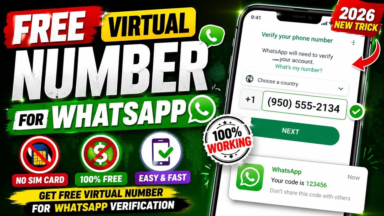 Free Virtual Number for WhatsApp | Virtual Number Free | Free Number | Free Virtual WhatsApp Number