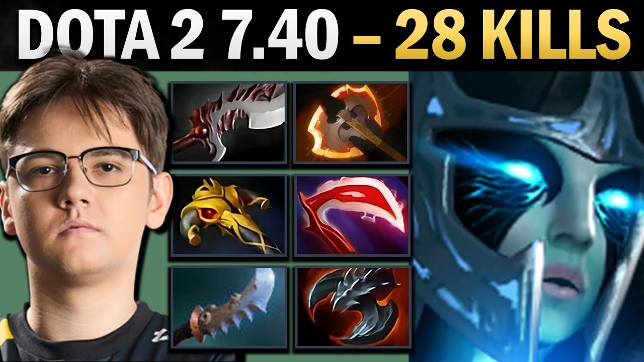 Phantom Assassin — профессиональный керри с 28 убийствами и Shiv — геймплей Dota 2