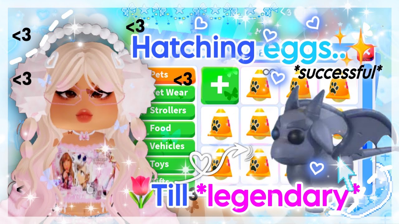 ༘⋆ ✰ Hatching URBAN EGGS till I get a ✨ LEGENDARY ✨ | 🌷 Adopt me ✭ | ItsSahara♡ ༘*.ﾟ