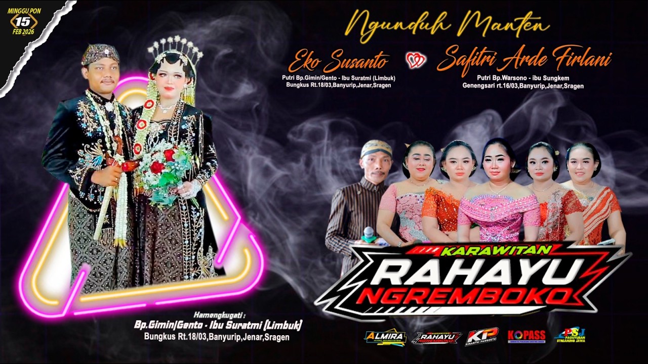 🔴Live Tayub Krwt.RAHAYU NGREMBOKO || ALMIRA Audio | KP Pro HD || Wedding EKO 💕 SAFITRI