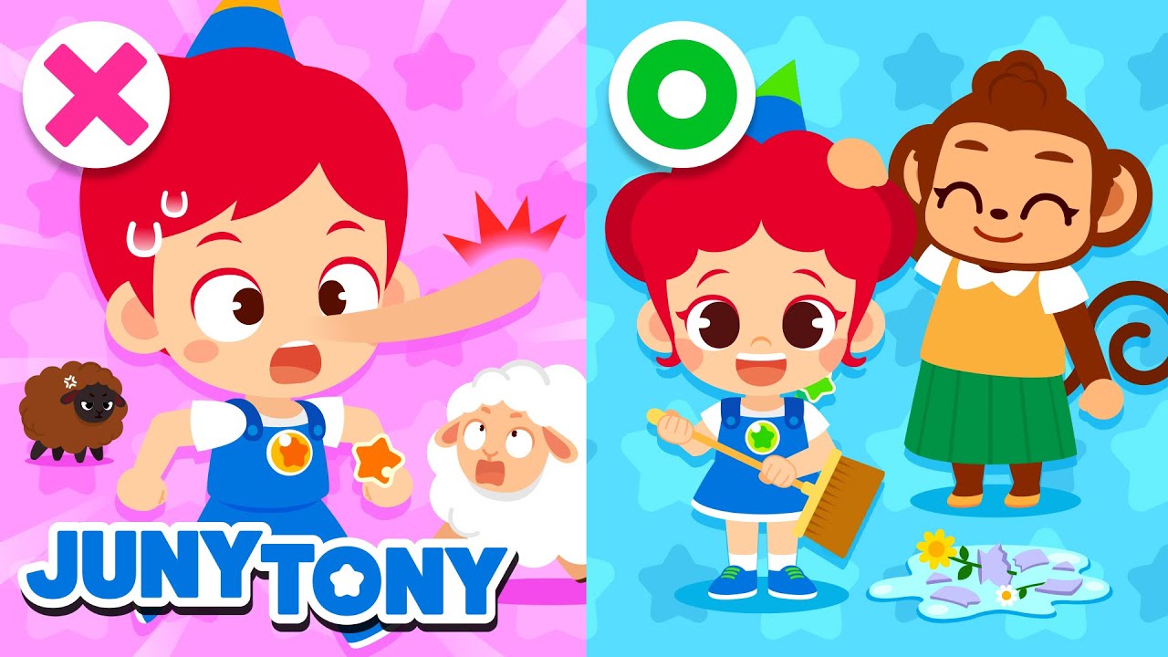 Please Always Tell the Truth | Good Habits for Kids | Fun Cartoons & Nursery Rhymes | JunyTony