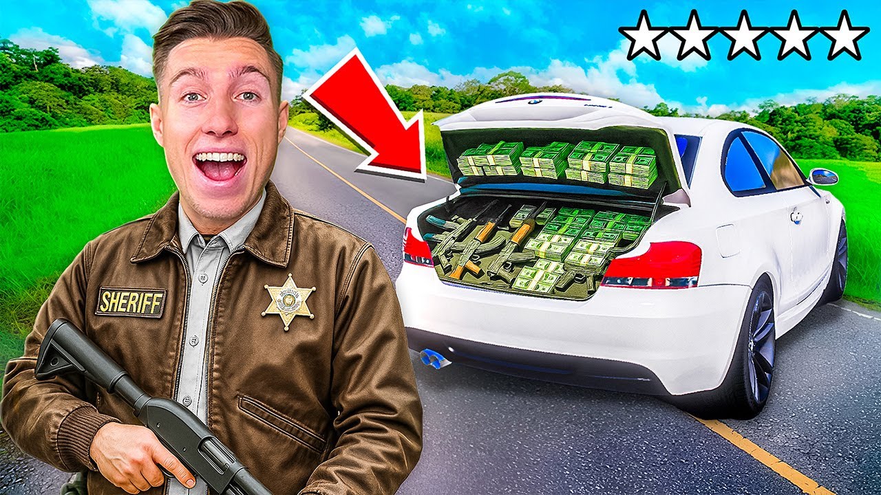VERBOTENE AUTOS STOPPEN!🚨GTA 5 als GRENZ-POLIZEI spielen!
