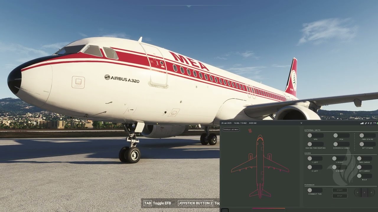 Beirut to Cairo | MEA 304 | Fenix A320 | MSFS 2024 with iPad Cockpit View