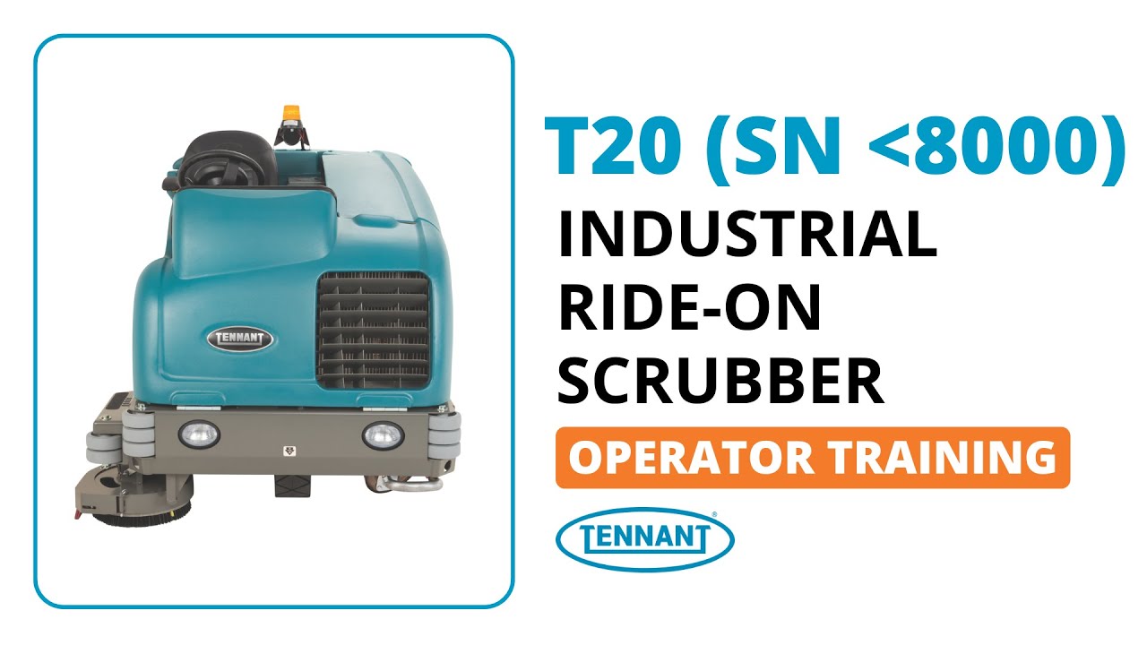 T20 Ride-On Scrubber | How to Operate (SN lower than 8000) | Tennant Company