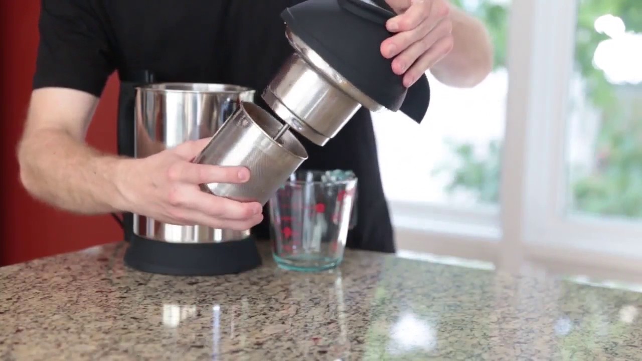 How to Use the Almond Cow - Attaching the Filter Basket