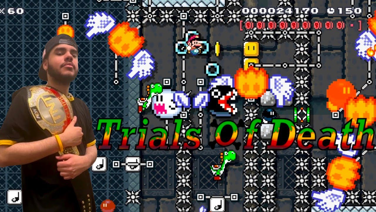 JUEGO y SUPERO El Nivel Mas DIFICIL En La HISTORIA De Mario Maker ☠️TRIALS OF DEATH☠️ by: Braden