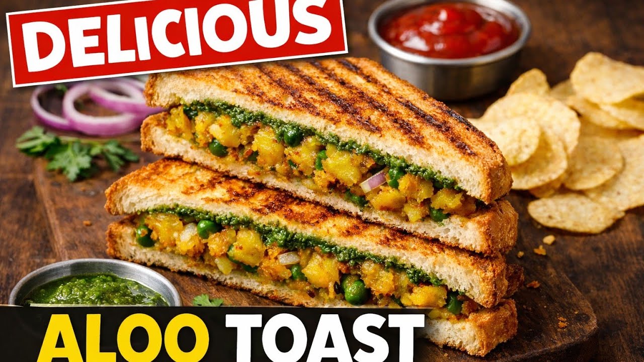 आलू मसाला टोस्ट रेसिपी | 5 मिनट में बनाएं क्रिस्पी Aloo Masala Toast | Easy Breakfast Recipe