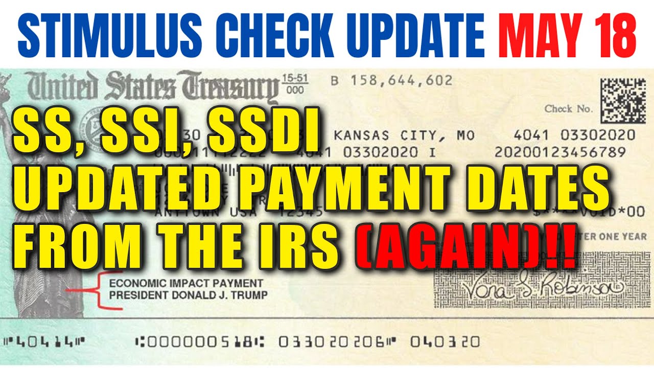 Stimulus Check Update: SS, SSDI, SSI (MUST WATCH)