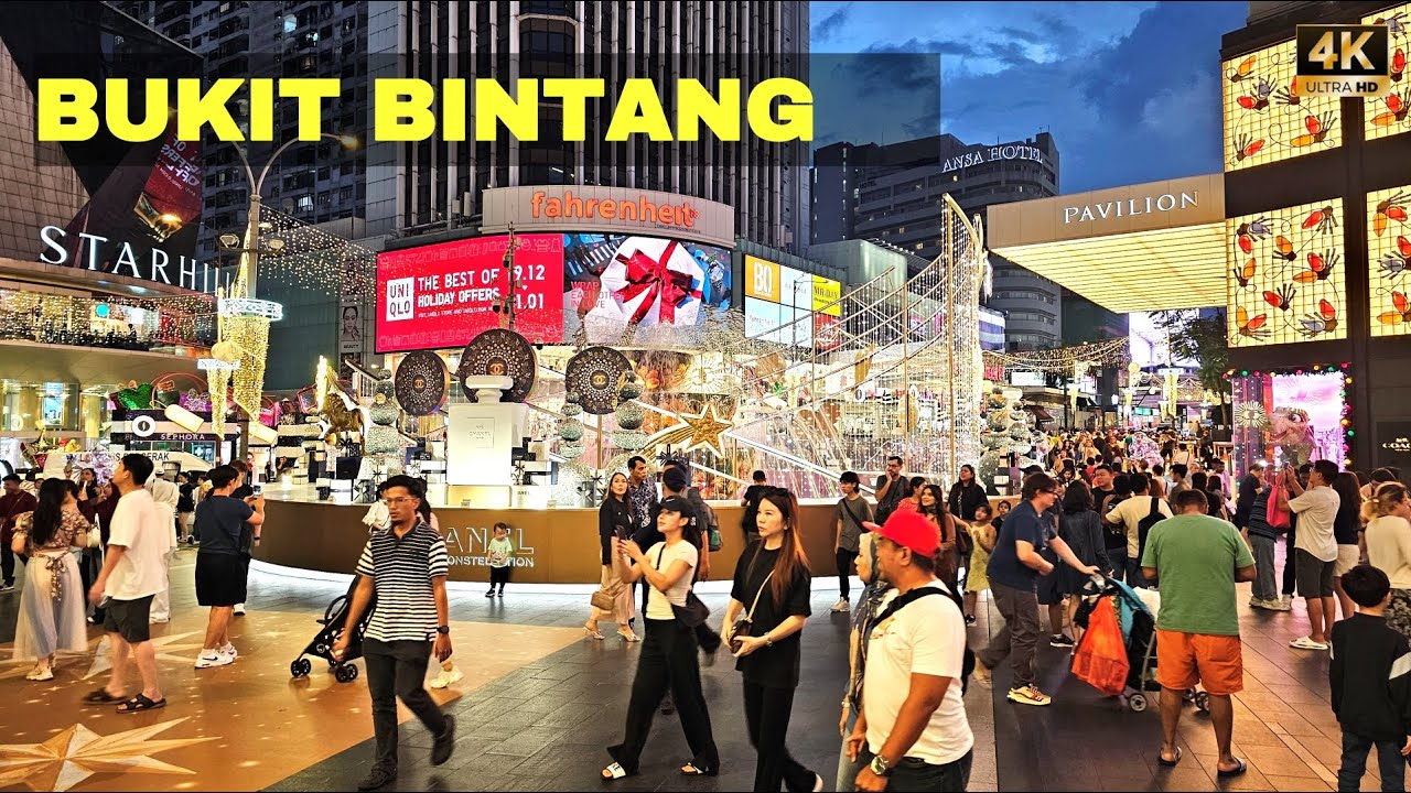 Bukit Bintang at Night Walk: Street Life | Kuala Lumpur, Malaysia | 4K