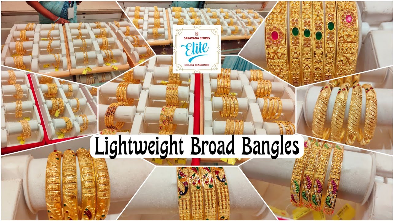 Lightweight Broad Bangles | Kolkatta | Bombay | Kerala | 5grams Mugappu Bangles
