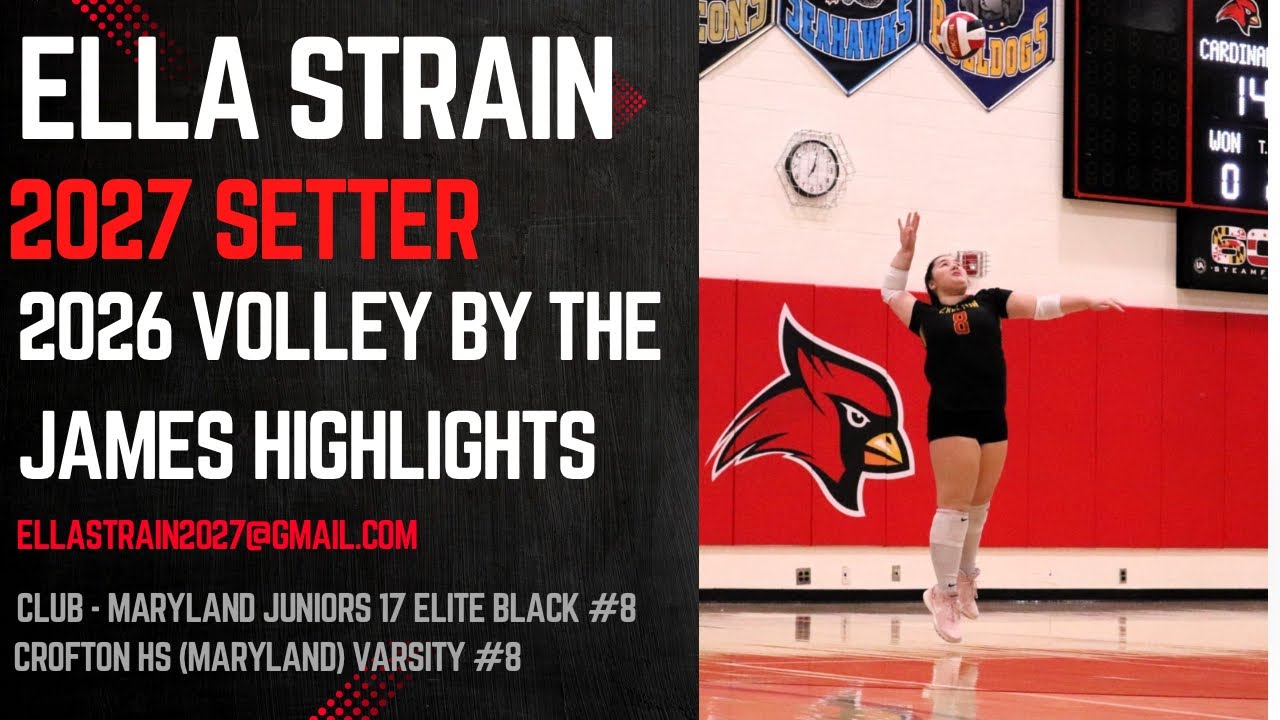 Volley by the James Highlights // Ella Strain 2027 Setter MDJRS 17 Elite Black