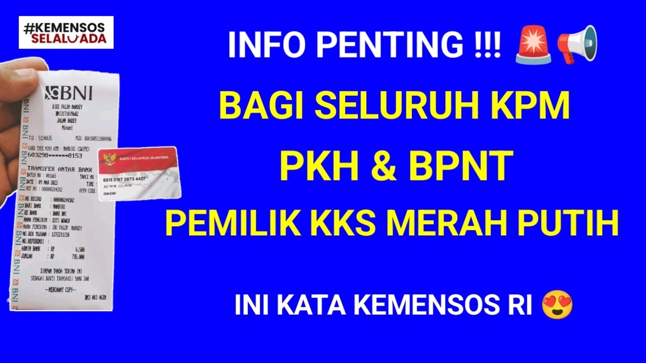INFO PENTING UNTUK SELURUH KPM PKH DAN BPNT INI KATA KEMENSOS RI | PKH BPNT HARI INI
