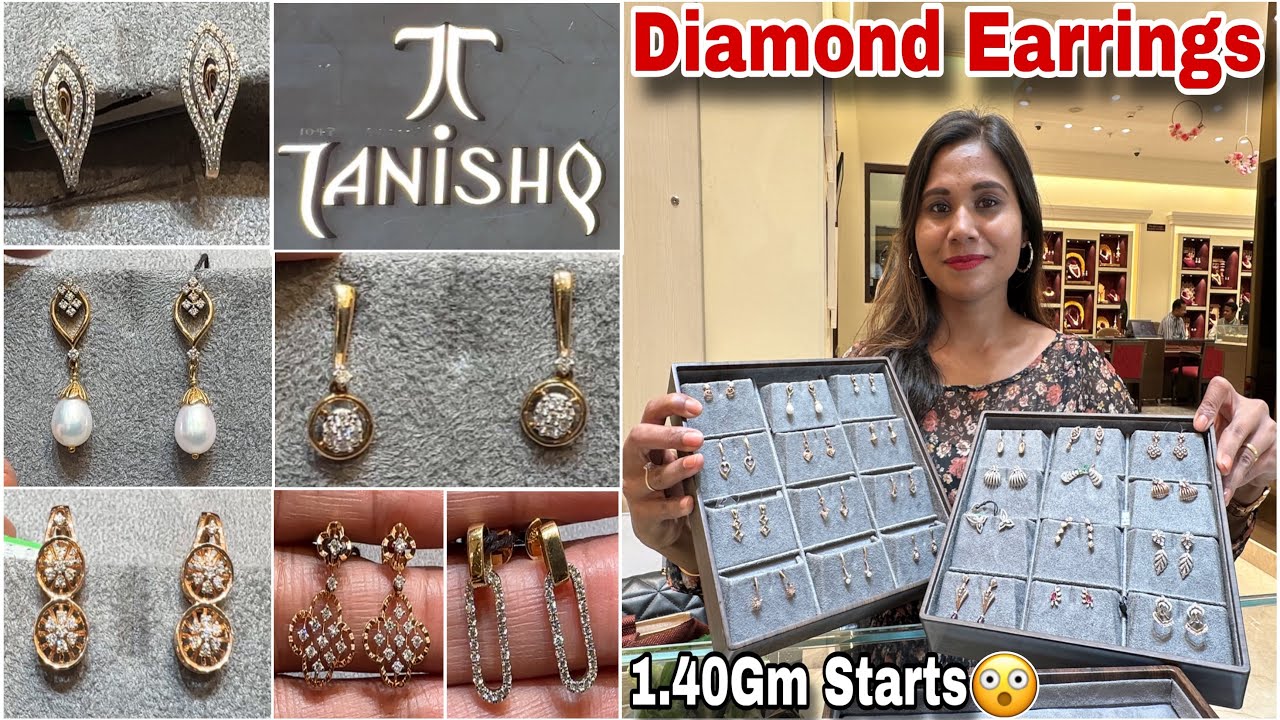 Tanishq Latest Diamond Earrings Designs 1.40Gm Starts💥| Tanishq Diamond Earrings Designs With Price