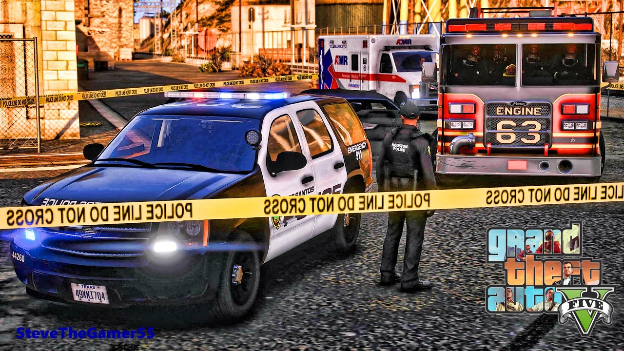 Playing GTA 5 As A POLICE OFFICER City Patrol| HPD|| GTA 5 Lspdfr Mod| 4K