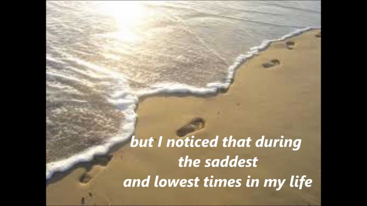 FOOTPRINTS in the sand with lyrics.