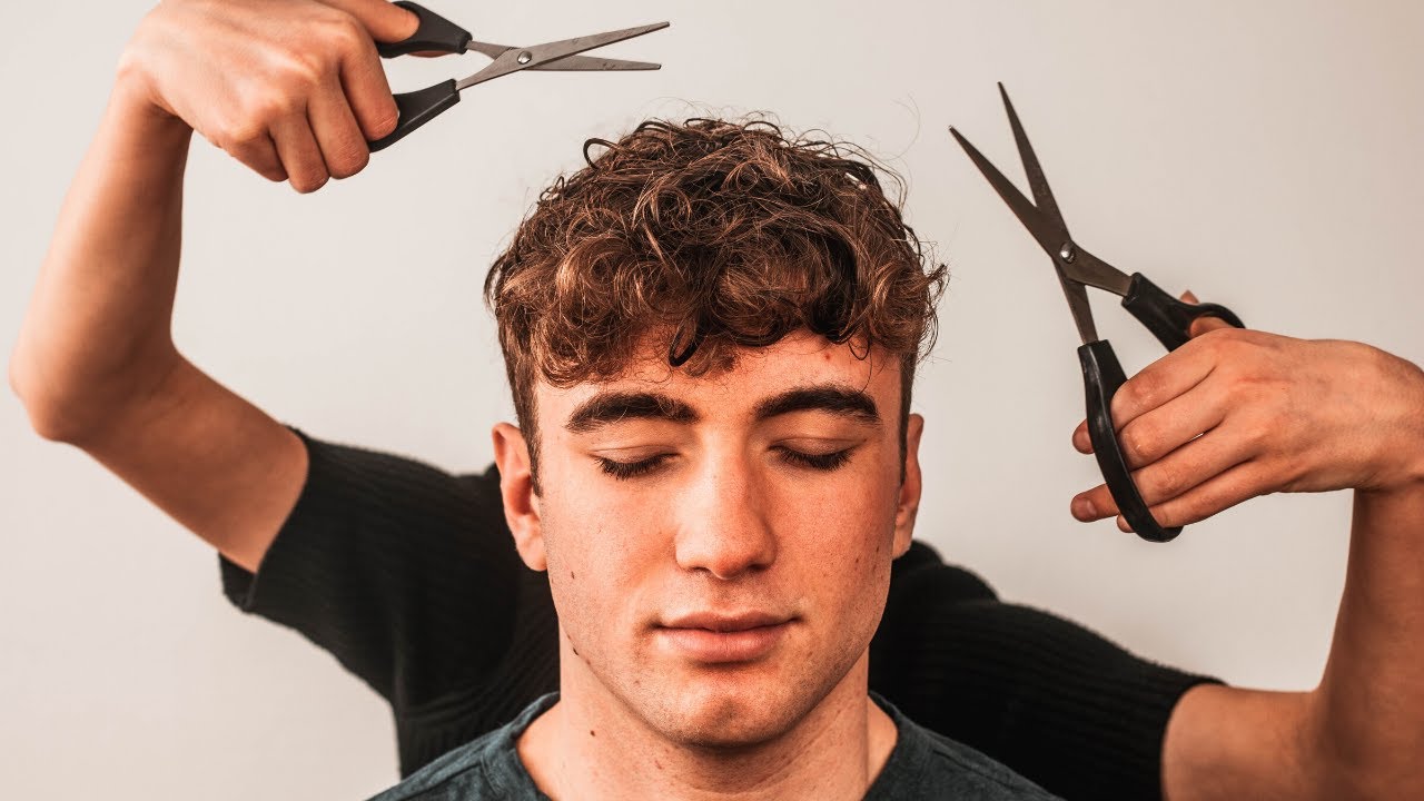 ASMR GIVING MY BROTHER A HAIRCUT!