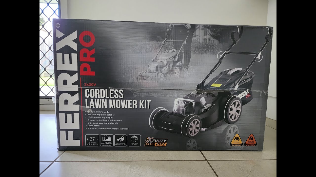 ALDI Ferrex 2 x 20v Xfinity  Plus mower unboxing and first impressions
