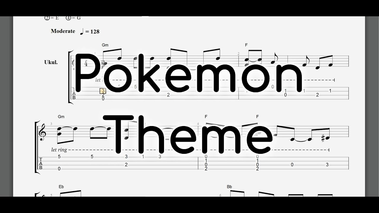 Jason Paige - Pokemon Theme - Ukulele Tutorial [Fingerstyle TAB]
