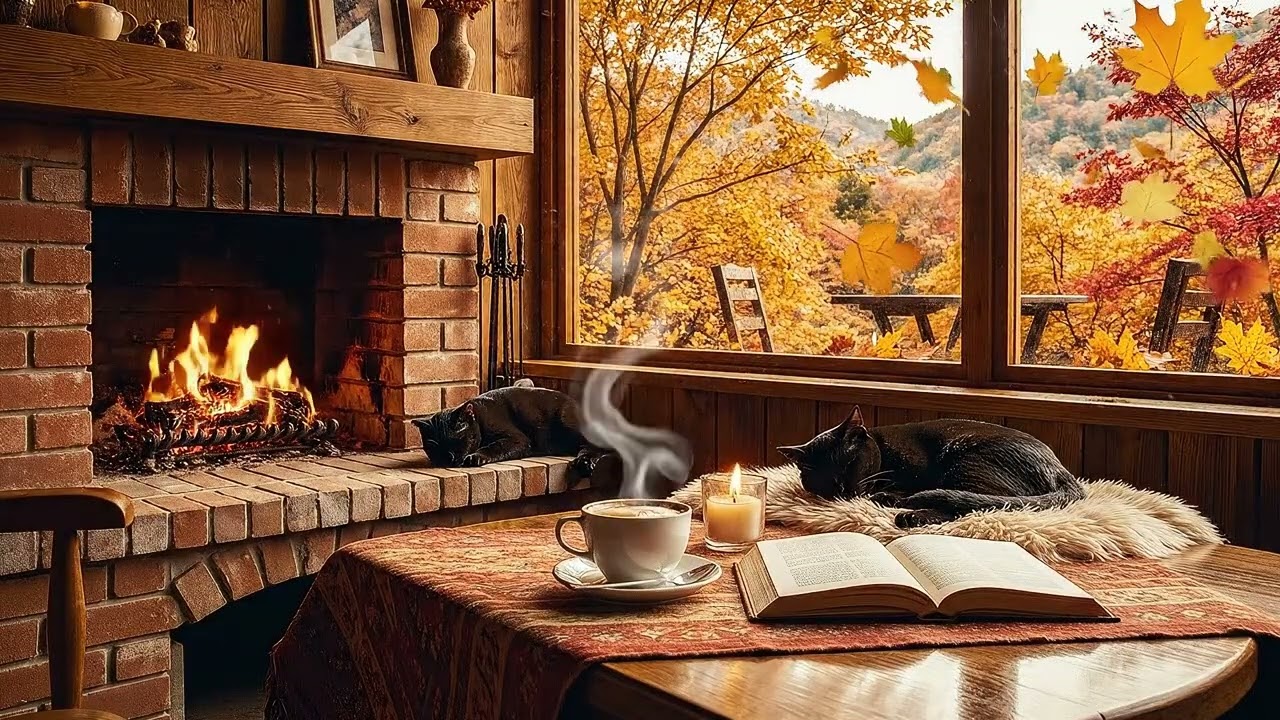 Autumn Afternoon Jazz Café | Cozy Coffee & Relaxing Piano Music for Reading and Calm Focus